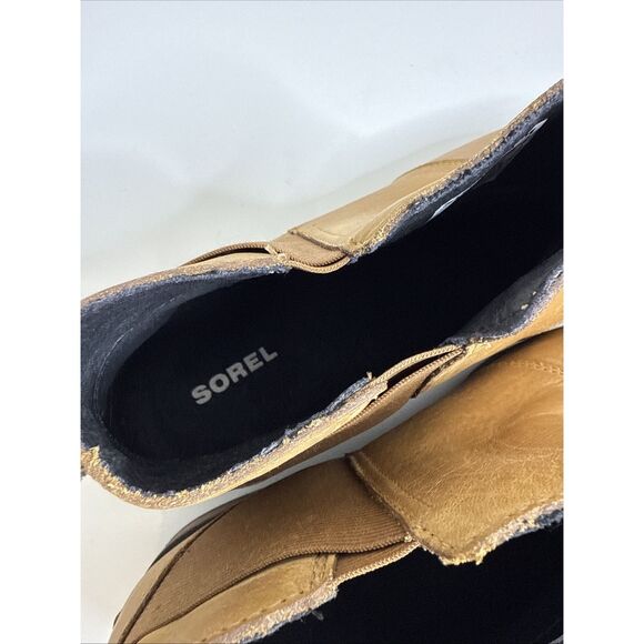 Sorel Women's Emelie Chelsea Boot Waterproof Light Leather Brown size 10.5 Women - Picture 11 of 13